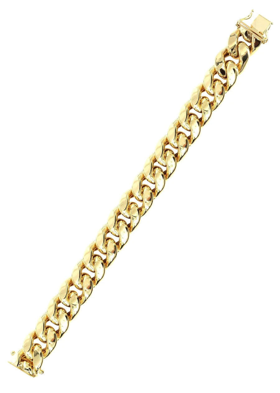 14K Hollow Miami Cuban Bracelet