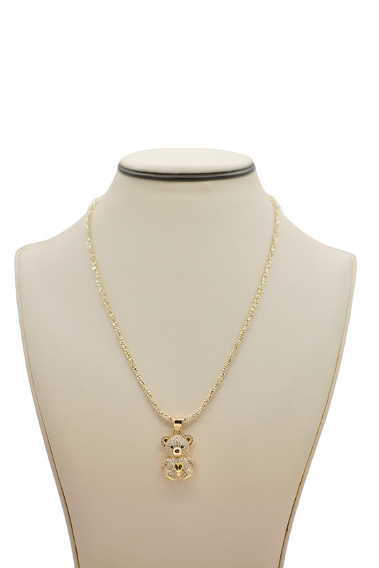 Women's 14k Teddy Bear Necklace