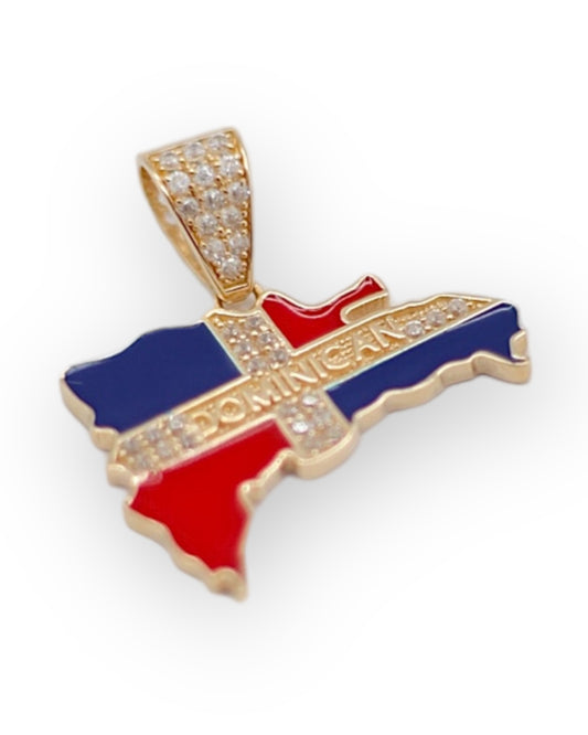 14k Gold Dominican Republic Pendant