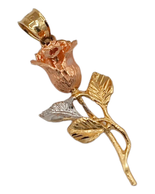 Women's 14k Gold Rose Pendant