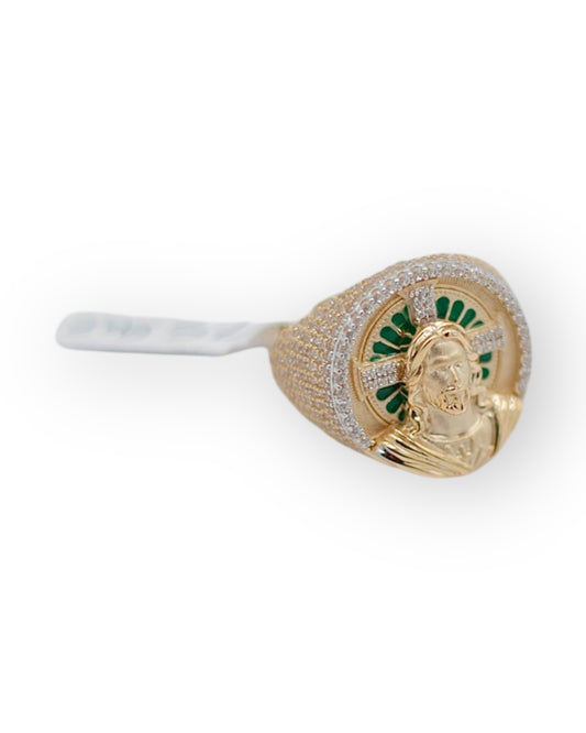 14k Gold Jesus Face Ring