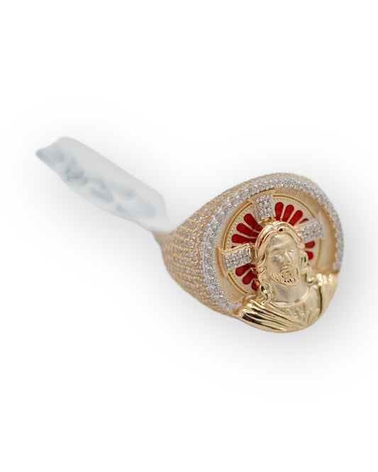 14k Gold Jesus Face Ring