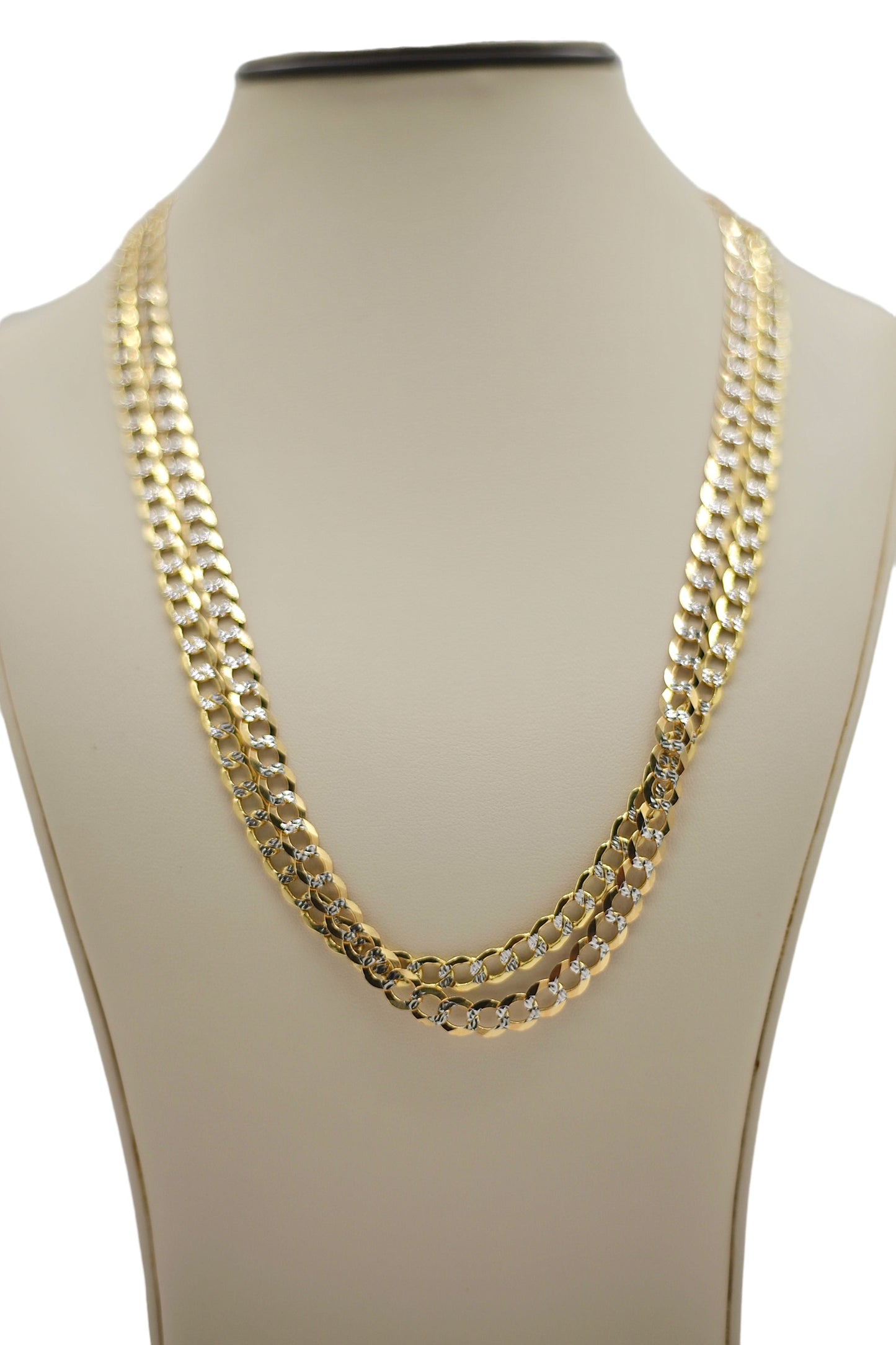 Men's 14k Gold Cuban Flat Chain - 8mm